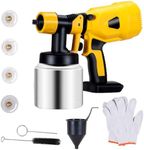 LINGYUE Cordless Paint Sprayer for Dewalt 20v Battery,HVLP Paint Sprayer Gun for Painting Walls, Ceilings, Furniture, Gardens, Fences (Battery Not Included)