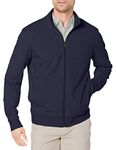 Amazon Essentials Men's Lightweight French Terry Full-Zip Mock Neck Sweatshirt, Dark Navy, XX-Large