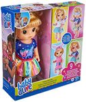 BABY ALIVE Magical Styles Baby Doll, 12-Inch Toy for Kids Ages 3 and Up, 9 Dress-up Doll Accessories, Reversible Doll Skirt, Blonde Hair