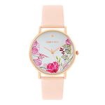 Joker & Witch Leather Women Bloom In Pink Pu Strap Analog Watch, White Dial, Pink Band