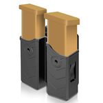 Universal Double Magazine Holster Mags Pouch, 9MM/.40 Cal Dual Stack Mags, Double Stack Mag Holder Fits Glock Beretta H&K Ruger S&W Taurus CZ Walther Sig Sauer Colt HS,Springfield Browning CANIK