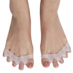 Toe Separators for Functional Fitness Athletes - Toe Straighteners for Foot Pain Relief and Plantar Fasciitis - Fix Feet - Fix Toes - Fix Bunions - Toe Spacers for Crossfit White-A