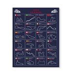 PICTURE THIS PRINTS 2023 formula 1 Circuit Poster, f1 wall art, racetrack art, f1 poster, formula 1 poster, f1 racing gifts, gifts for the car enthusiast Set of 1 (11 inches by 14 inches)