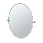 Gatco 4379LG Bleu, Large Oval Mirror,Chrome, 32 Inch