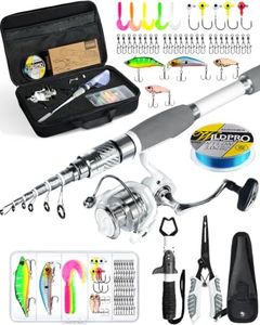 Ghosthorn Fishing Rod and Reel Combo Telescopic Fishing Pole Spinning Reel