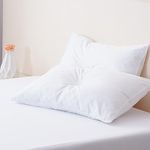 Sheet Story 100% Cotton Pillow Cases 2 Pack - 50x75cm Size, 400 Thread Count White Pillowcases 2 Pack - Classic, Soft and Silky Pillowcases With Extra Deep Inner Flap For Snug Fit