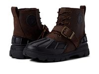 Polo Ralph Lauren Boy's Oslo High (Little Kid), Dark Brown Suede/Black, 3 Little Kid