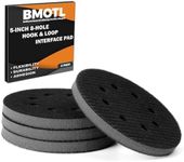 BMOTL 5-Inch 8-Hole Interface Pad:4 Pack Hook & Loop Foam Sanding Discs Backing Pads Replacement for Random Orbital Sander,Soft Density Sponge Round Cushion Buffer