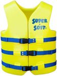 TRC Recreation Super Soft Adult Size XS Life Jacket USCG Approved Vinyl Coated Foam Swim Vest for Swimming Accessories and Beach Gear, Yellow