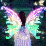 VATOS Electric Fairy Butterfly Wings with LED Lights - Perfect Party Accessory for Girls Women with Moving Butterfly Wings