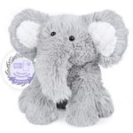 SuzziPals Warming Elephant Stuffed Animals, Microwavable Stuffed Animal Heating Pads for Cramps, Pain & Stress Relief, Heatable & Coolable Stuffed Elephants, Lavender Scented Plush Toys Elephant Gifts