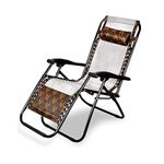 ginoya brothers Stainless Steel - Recliner Sleeping Chair With Adjustable & Foldable Legs For Beach, Home Lounging, Camping Outdoor Activity (Dabbal Colour), Black