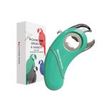 Kitchen Mama Epic One Multifunctional Opener - Opens Bottles with Screw Caps and Crown Caps, Cans, Pull Tabs and Jars - Ergonomic, Arthritic Hand Friendly - Teal