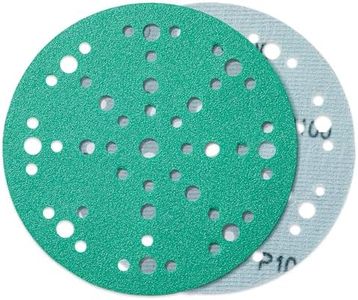 6-Inch Abrasive Sanding Discs 100 Pack 100 Grit Sandpaper, 49-Hole Hook and Loop Film Backing Sanding Discs Compatible with Festool Sanders