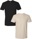 NEXT LEVEL APPAREL Men's 3600, Black-cream, XL