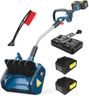 Enhulk Electric Snow Shovel, 40V | 13-Inch | Cordless Snow Blower, Battery Powered Snow Blower with Directional Plate & Adjustable Front Handle (2 * 20V Battery & Dual Quick Charger Included)