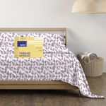 THREAD SPREAD 100% Cotton Printed Bed Sheets - Paisley Printed Queen Sheet Set - Hotel Luxury Sateen Weave Bedsheets - Deep Pockets - Breathable & Cooling Sheets for Queens Size Bed