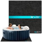 Hot Tub Mat 74"x72", Above-Ground Pool Protector Mat, Water Absorbent Mat, Hot Tub Flooring Protector, Anti-Slip and Waterproof Backing, Hot Tub Accessories