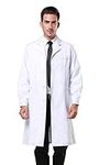 Nideen Men's White Lab Coats Doctor