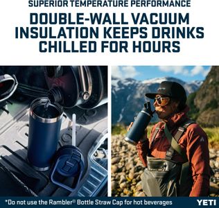 YETI Rambler 26 oz Straw Bottle – Stainless Steel, Seafoam, Leakproof