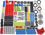 KonHaovF 182PCS Gear and Axle Set for Technic Parts Compatible with Major Brand Technic Parts, DIY Gears Assortment Pack(Liftarm, Pins, Axles, Connectors) for Technic Building Blocks Set