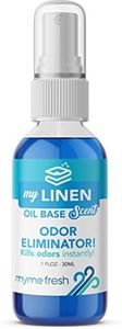 MyMe Fresh Linen Long Lasting Oil Based Spray Air Freshener Odour Remover Eliminator, Linen Scent, Tough on Bad Smells Pets Toilets Office Room Scent