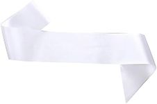 White Blank Satin Sashes - Hen Nigh