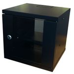 kenable Wall Mounted Data Cabinet 10 inch SOHO Networking Small 4U 300mm Black [10 inch Wide Wall Cabinet]