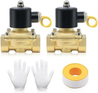 Triumilynn 2Pcs 1" 110V Brass Electric Solenoid Valve 1 Inch Normally Closed NPT Valve for Water Gas Diesel Air Fuel Oil