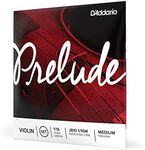 D'Addario Prelude Violin String Set, 1/16 Scale, Medium Tension – J810 1/16M - Solid Steel Core, Warm Tone, Economical and Durable – Educator’s Choice for Student Strings – 1 Set