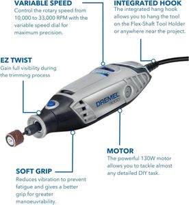 Dremel 3000 Rotary Tool Kit – Variable Speed Multi-Use Tool Set