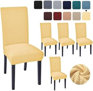 Aertiavty Chair Covers for Dining Room Set of 4 Kitchen Chair Covers, Dining Room Chair Covers Chair Slipcover Parsons Chair Covers, Light Yellow