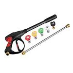 Stone Banks Professional Pressure Washer Jet Wash Gun and Lance,Pressure Washer Gun M22 14mm 4000 Psi with 5 Jet Nozzles for Cleaning The Car, Mechanical Equipment, Floors, Walls, Windows