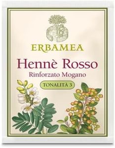 ERBAMEA - HENNE' Polvere Naturale ROSSO RINFORZATO MOGANO TONALITA' 3 100 GR
