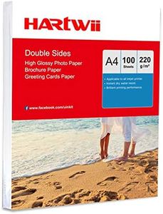 A4 Photo Paper 220Gsm Double Sides Printed High Glossy - 100Sheets Inkjet Paper Both Sides Printing Super White Uinkit