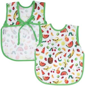 BapronBaby Eric Carle Tropical Fruit Bapron - No Neck Tie Safer Bib for Baby & Toddler - Soft Waterproof Stain Resistant - Machine Washable - Sz Preschool 3-5yrs