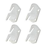 ZYAMY 4pcs Universal Wood Bed Rail Hook Plates Bed to Catch Hook Plates for Footboard Frame, Bed Frame Bracket Headboard