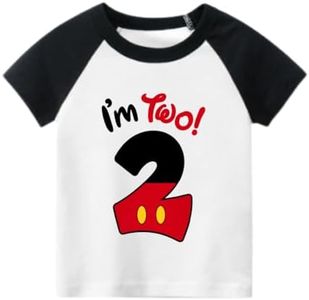 Luke and Lulu 2nd Birthday Boy Shirt Toddler I'm Two Raglan Tee Two Year Old Birthday Outfit Red Yellow 2T