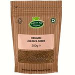 Organic Alfalfa Seeds for Sprouting 500g by Hatton Hill Organic - Free UK Delivery