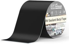 Rvhouse RV Roof Tape Rvhouse 6" x 50 Ft UV Resistant RV Sealant Tape Durable Waterproof and Airtight Adhesive for RV Roof Repair Camper Trailer Truck Boat Motorhome(Black)