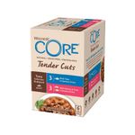 Wellness CORE Tender Cuts, Wet Cat Food, Cat Food Wet with Tender Pieces in Sauce, Grain Free, High Meat Content, Tuna Selection Mix, 6 x 85 g