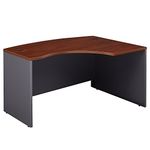 Bush Business Furniture Series C Collection 60W x 43D Right Hand L-Bow Desk Shell in Hansen Cherry