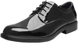 Bruno Marc Men's Downing-02 Black Pat Leather Lined Dress Oxford Shoes Classic Lace Up Formal Size 10.5 M US