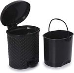 Nilkamal 12 Litre Home Paddle Dustbin|With Lid and Inner Bucket|Pedal Mechanism|For Kitchen, Bathroom and Office (Brown)