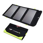 ALLPOWERS 21W Solar Charger with 10000mAh Power Bank and 3 Fast Charging USB-A/USB-C Ports, IP66 Waterproof Portable Solar Panel for Camping Hiking Compatible with iPhone iPad Samsung Earbuds