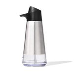 OXO Easy Press Stainless Steel Soap Dispenser, 3-1/4" diam. x 8" h