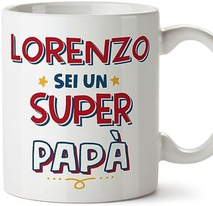 Mugffins Tazza Personalizzata in ceramica per PAPÀ/PADRE 11 oz / 350 ml - In italiano - Sei Super - Idea regalo per compleanno, anniversario, natale