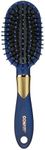 Conair Velvet Touch Travel Hairbrush, Hairbrush for Men and Women, Cushion Base Hairbrush for Everyday Brushing with Soft-Touch Handle, Color May Vary, 1 Count