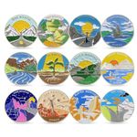 IELCJJ 1-12 Month Sobriety Coin Set - Sobriety Chip AA Chips and Medallions Sober Token NA Recovery Chips Alcoholics Anonymous Addiction Recovery Gifts for Men Women Celebrating Sobriety (12pcs)