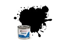 Humbrol Model Paint - AA0360 No 33 Black - Matt - Tinlet No 1 (14ml), Enamel Paints for Models, Plastic, Metal, Wood, Glass, Ceramics and More, Enamel Touch Up Paint - Hobby Paint Tin for Craft Kits